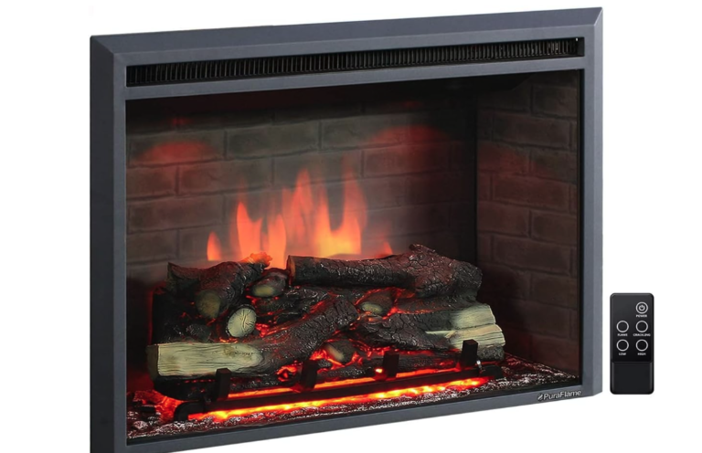 #4 – Best Realistic Flame – PuraFlame Western Electric Fireplace Insert