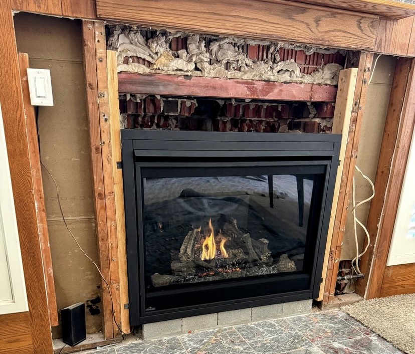 Install an Electric Fireplace-BEFORE 